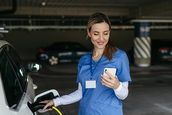 Frontline Worker with EV