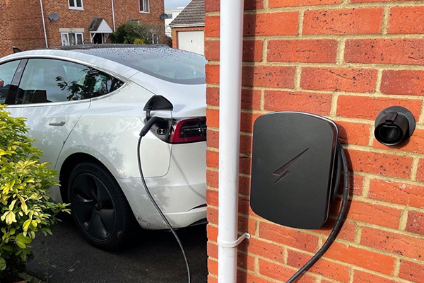 Home charging setup with EV