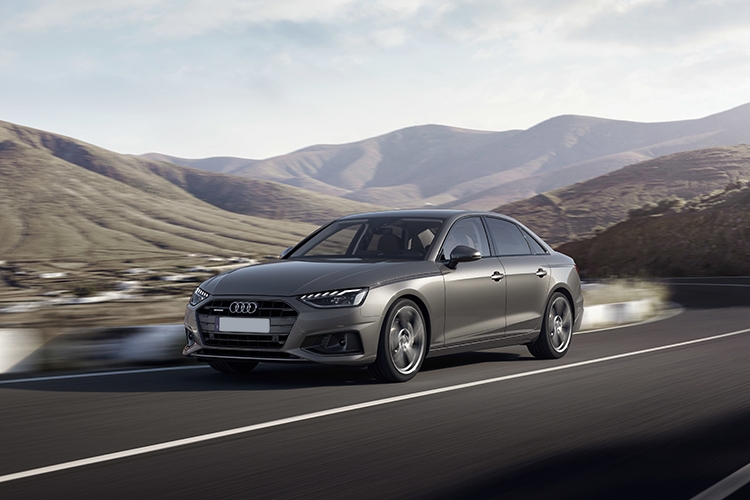 audi a4 saloon in mountains